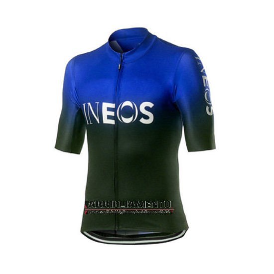 Abbigliamento Castelli Ineos 2019 Manica Corta e Pantaloncino Con Bretelle Nero Blu - Clicca l'immagine per chiudere